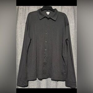 Armani Collezioni Black Button Down Shirt